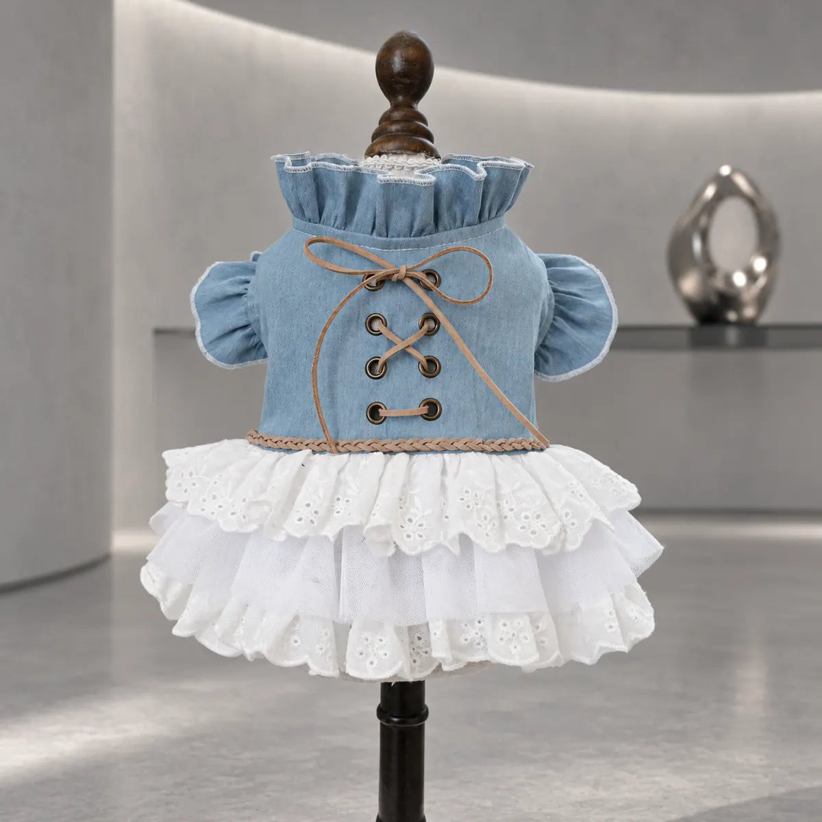 Pawlorette Western Denim Cowgirl Pet Dress