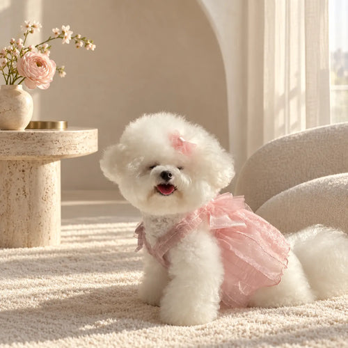 Pawlorette Princess Tulle Pet Wedding Dress