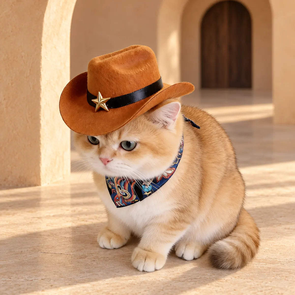 Pawlorette Western Cowboy Pet Cosplay Hat