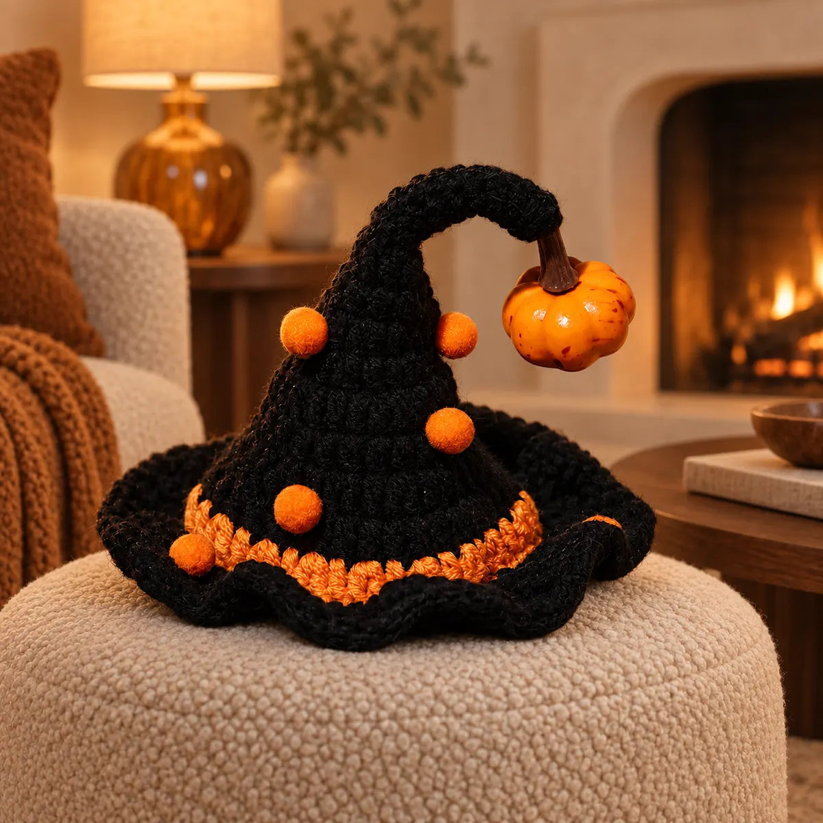 Pawlorette Halloween Crochet Pet Collar Bib