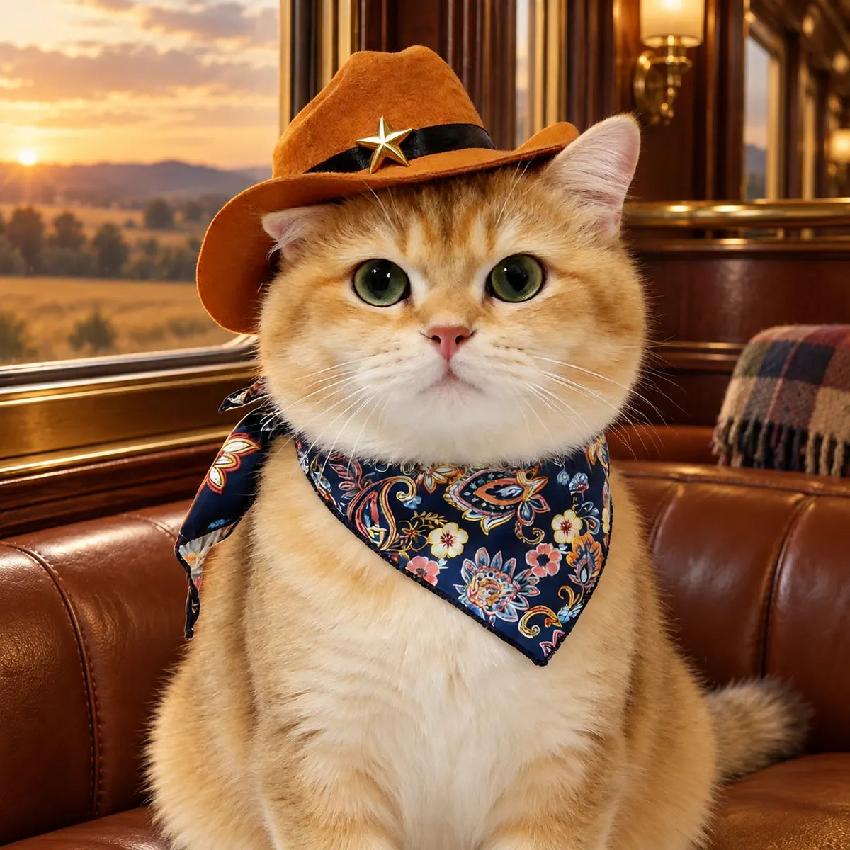 Pawlorette Western Cowboy Pet Cosplay Hat