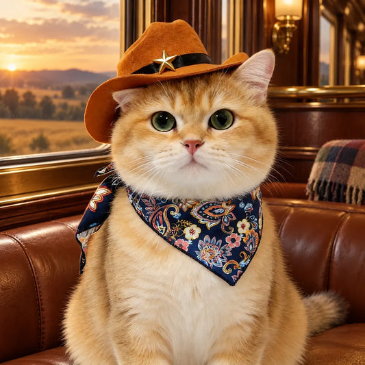 Pawlorette Western Cowboy Pet Cosplay Hat