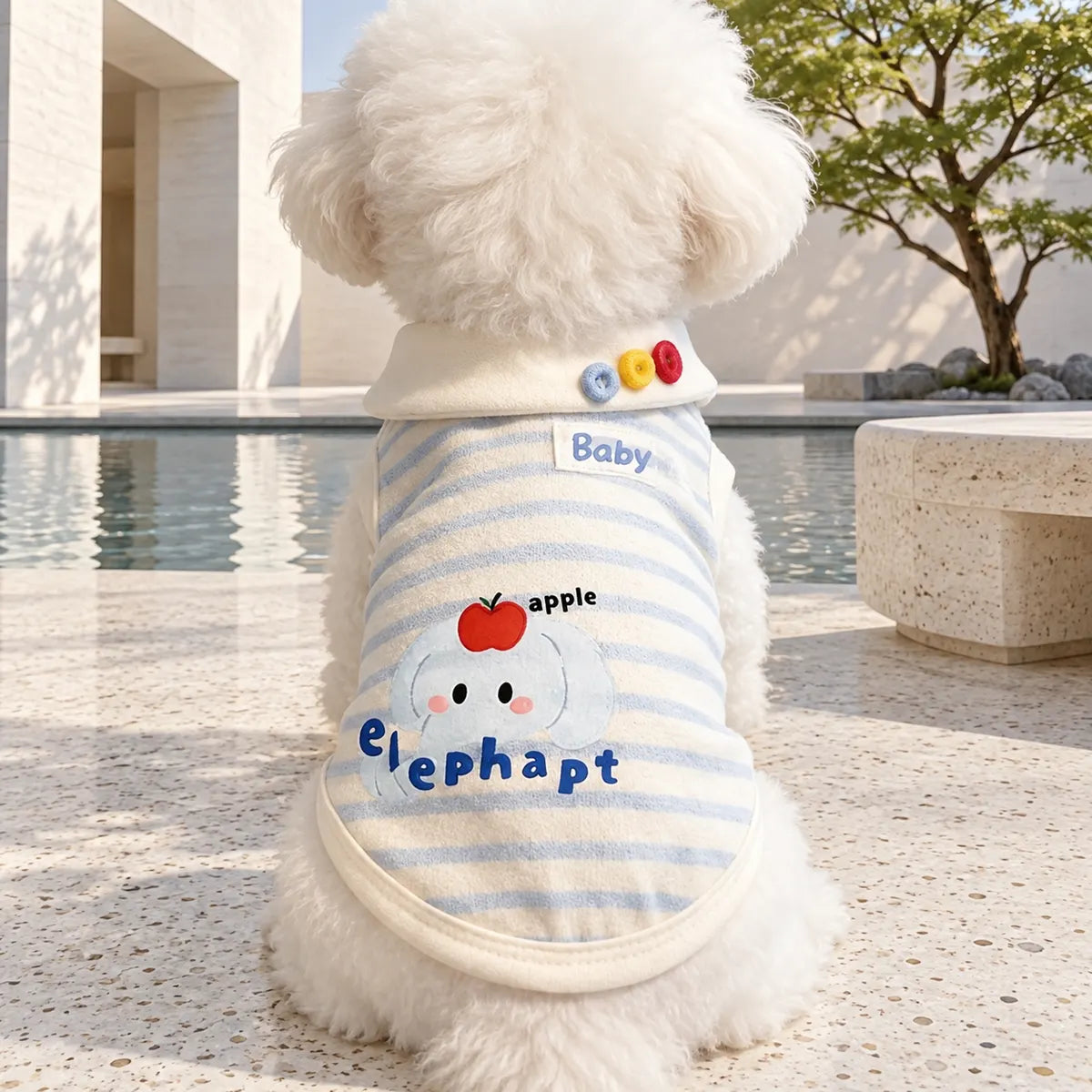 Pawlorette Striped Polo Shirt for Dogs