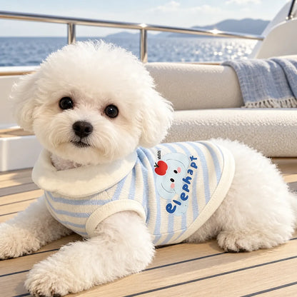 Pawlorette Striped Polo Shirt for Dogs